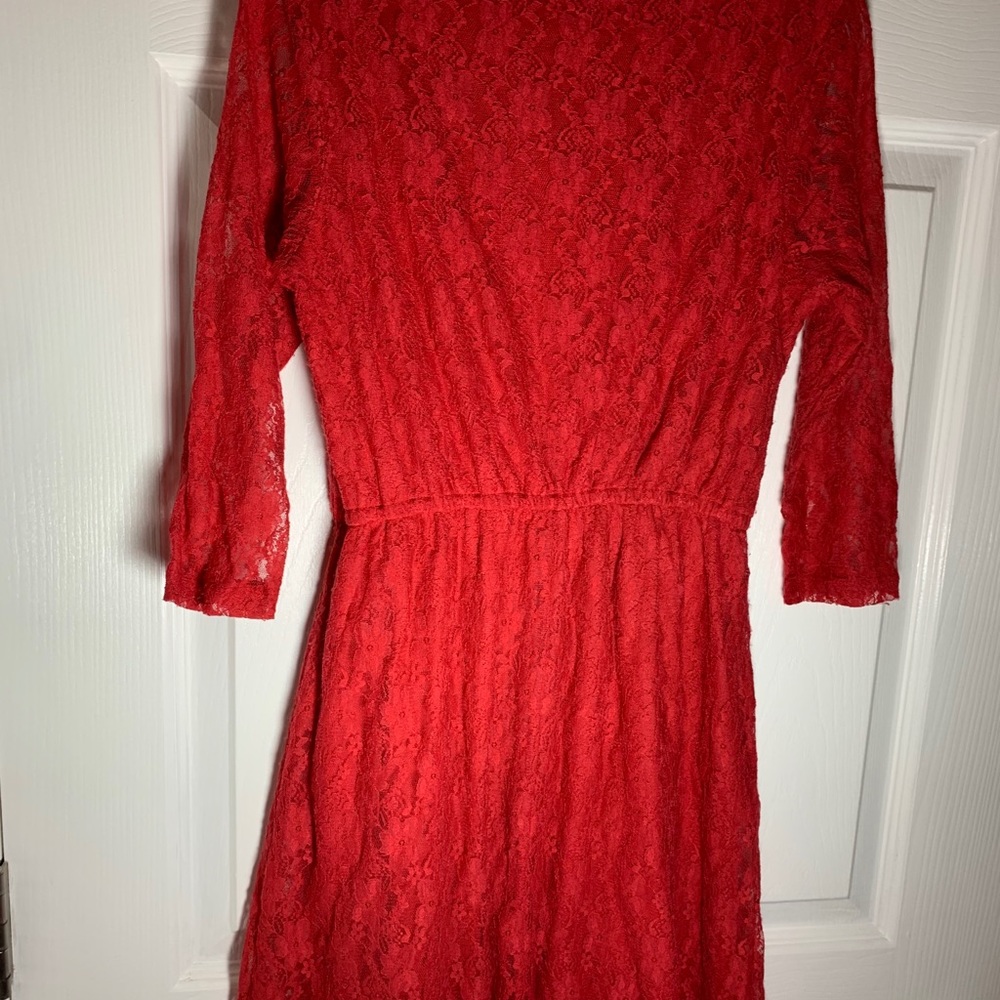 Cute little red flower dress